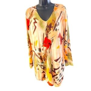 Blue Ice women’s long sweater multi XL